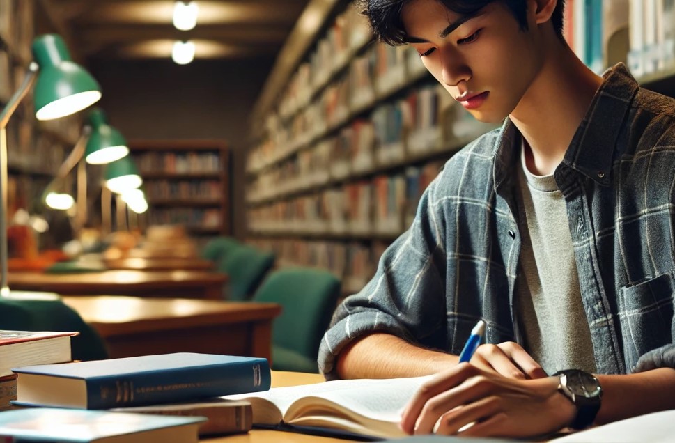 図書館でオナニーしないで勉強する